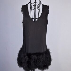 BCBGMaxAzria Black Dress with Unique Hem